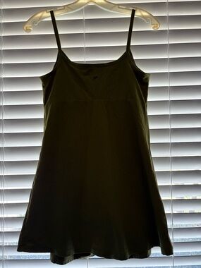 Fabletics Olive Green Active Dress with Spaghetti Straps